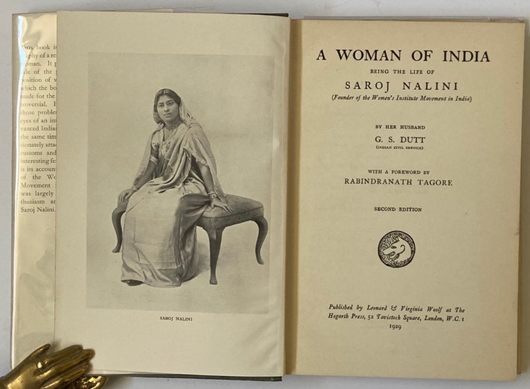 Item #15028 G.S. Dutt Signed Copy of his Biography of his Wife, "A Woman of India: Being the Life of Saroj Nalini, Founder of the Women's Institute Movement in India" G. S. Dutt.