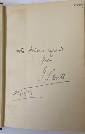 G.S. Dutt Signed Copy of his Biography of his Wife, "A Woman of India: Being the Life of Saroj Nalini, Founder of the Women's Institute Movement in India"