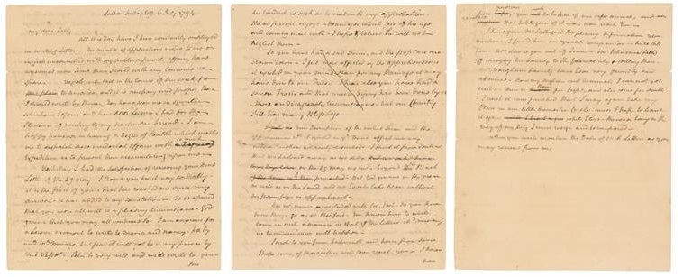 Item #15057 John Jay Letter Written While In London Negotiating the Famed "Jay Treaty" and Averting War with England. John Jay.