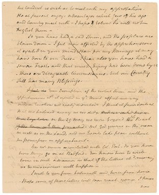 John Jay Letter Written While In London Negotiating the Famed "Jay Treaty" and Averting War with England