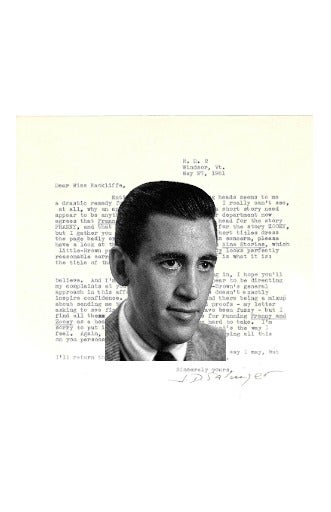 Item #15091 J.D. Salinger Typed Letter Signed to Publishers about "Franny and Zooey," May 27, 1961. J. D. Salinger.