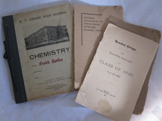 Archive on Turn of the Century Education, Including Handwritten Student Notebook. Education, Chemistry, Mathematics.
