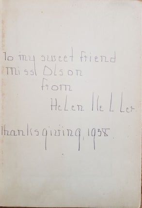 Helen Keller Signed Book "Helen Keller’s Journal.”