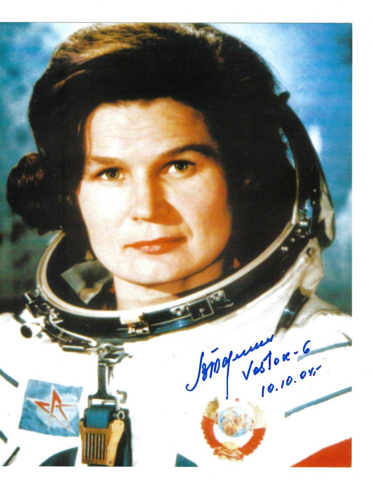 Item #15323 The First Woman in Space: Valentina Tereshkova Signed Photo. Valentina Tereshkova.
