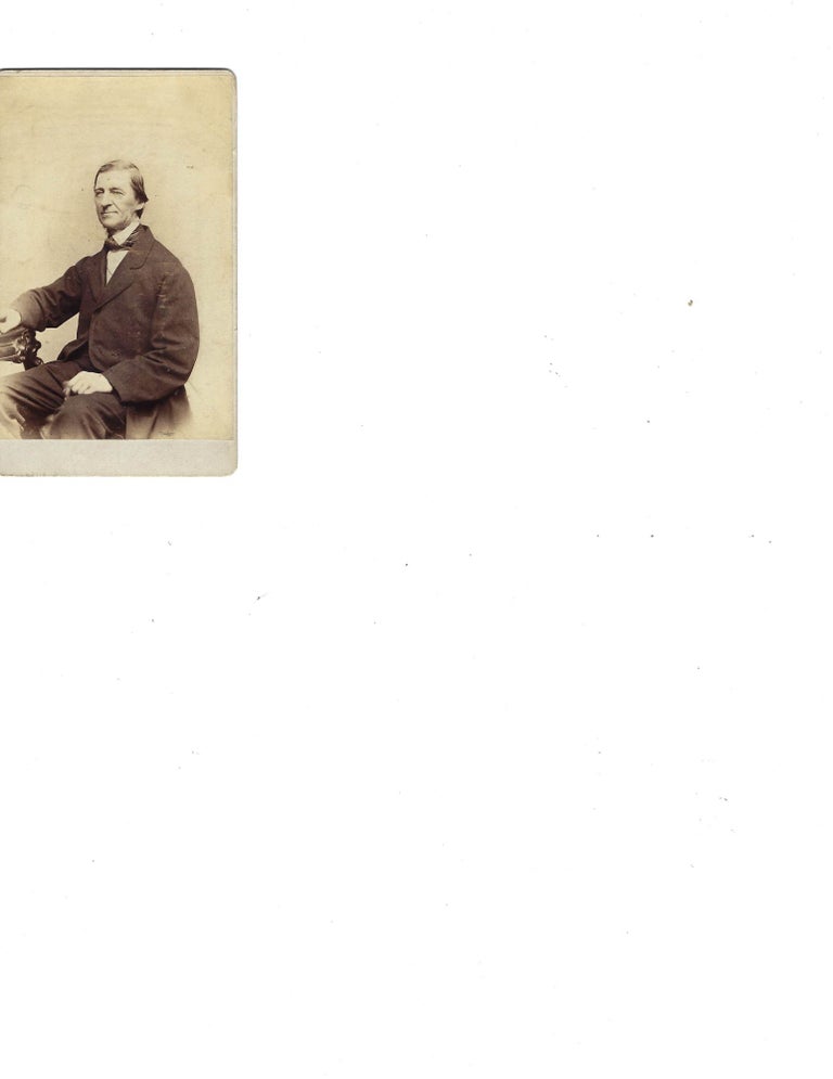 Item #15374 Ralph Waldo Emerson Original CDV Photograph. Ralph Waldo Emerson.