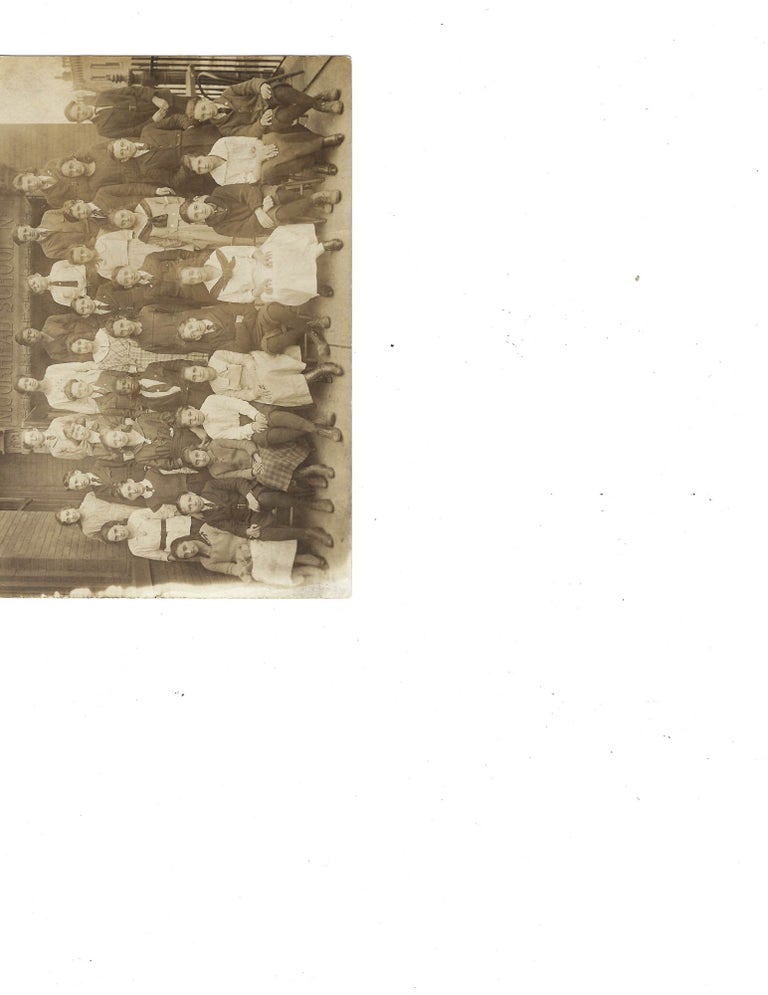 Item #15401 Early turn of the century Multiracial Integrated Class Photo. EDUCATION, AFRICAN AMERICAN.