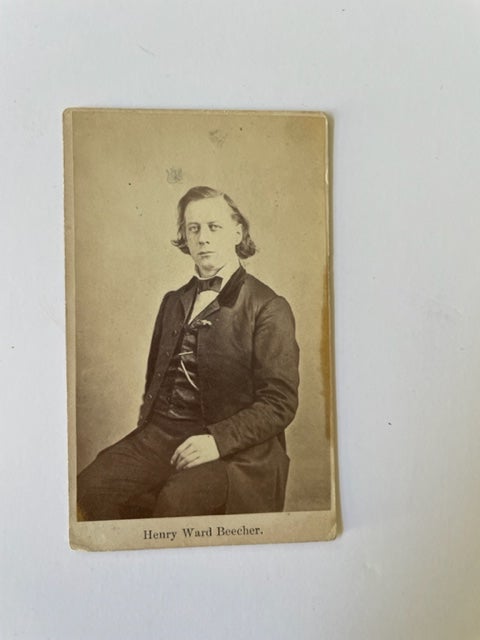 Item #15621 Henry Ward Beecher Original CDV Photograph. Henry Ward Beecher.