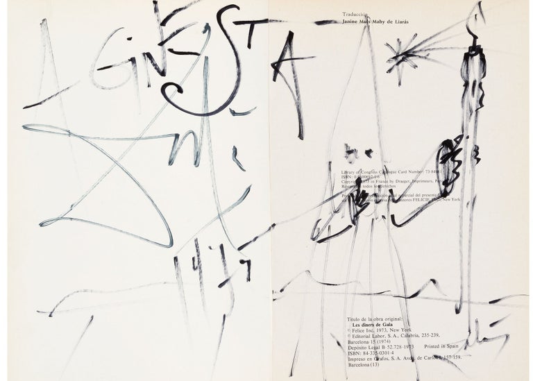 Item #15839 Surrealist Book Signed by Salvador Dali, with an Original Drawing. Salvador Dali.