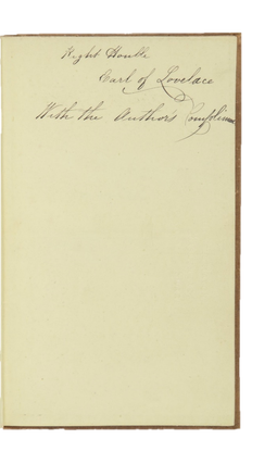 Emerson’s Representative Men, Rare Presentation Copy of Earl and Ada Lovelace, the Earliest Computer Programmer