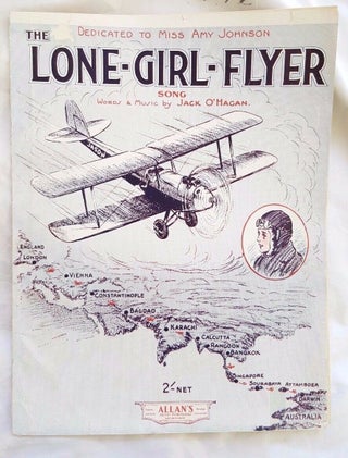 Item #15930 Lone Girl Flyer by Jack O'Hagan Sheet Music Tribute to pioneering English female...