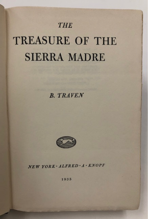 Item #15938 “The Treasure of the Sierra Madre” Studio Copy That Led To Creation of the Film ...