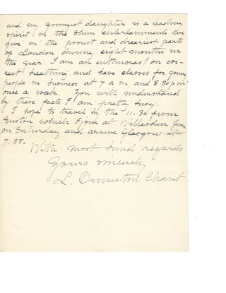 Activist Laura Chant Writes to a Woman about her daughter's leadership in suffrage society