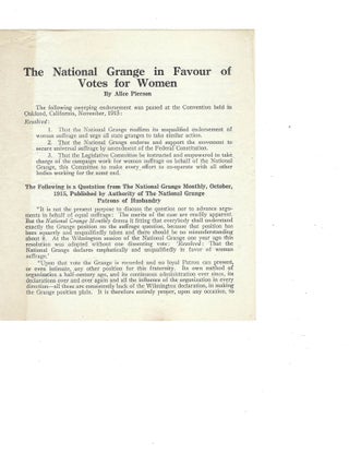 Item #15983 Announcing an Important Step in the Suffrage Fight, 1915. Women Suffrage