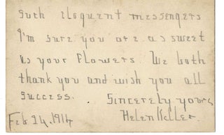 Helen Keller Early Autograph Letter Signed mentioning "my teacher"
