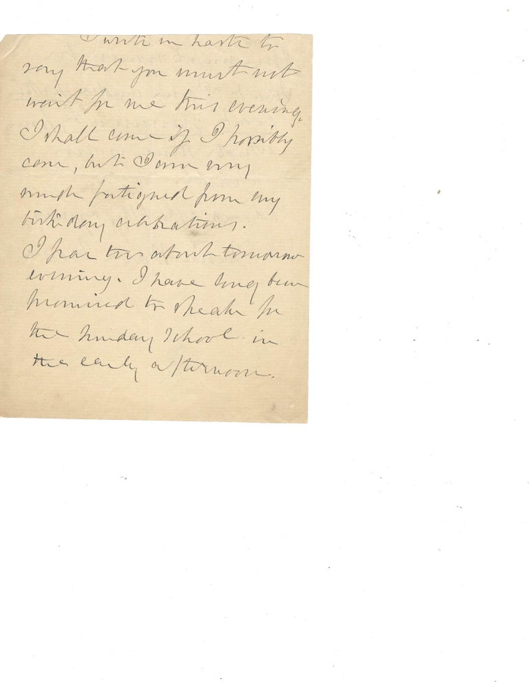 Item #16028 Suffragist, Julia Ward Howe Autograph Letter Signed “I am under petticoat government” -. Julia Ward Howe.