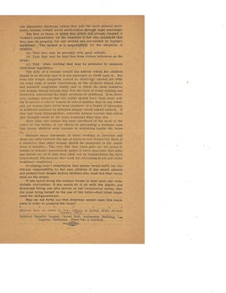 1911 Handbill “Jane Addams Wants To Vote”