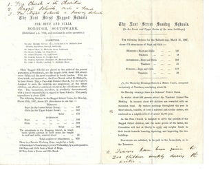 Item #16085 Rare Handbill With Annotations from its Director The Lant Street Ragged School,...