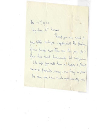 Item #16088 Mother Superior of a Girls' School Describes Living through the Blitzkrieg "We have...