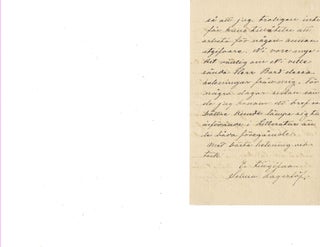 First Female Nobel Literature Winner Selma Lagerloff Autograph Letter Signed, 1904. Lagerloff Selma.