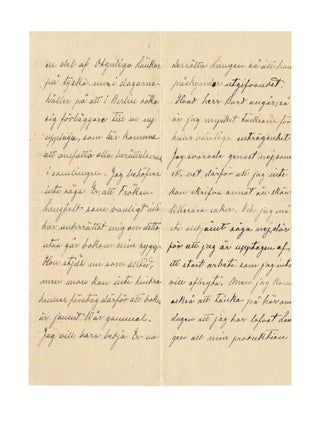 First Woman Nobel Prize in Literature Selma Lagerlöf Autograph Letter 1904 On Translation Rights and Authorship, 1904