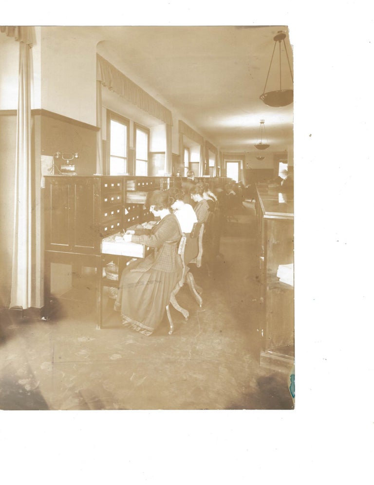Item #16205 Original Vintage Photograph of Women Civil Servant Office Workers, early 1900s. Photo Women Employment.