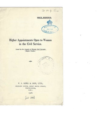 Item #16262 Documenting Women Career Advancements in Civil Service. Women Employment, Civil Service
