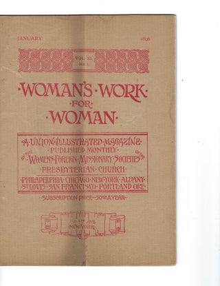 Item #16265 Very Rare "Woman's Work for Women," 1896. Women's History, Employment