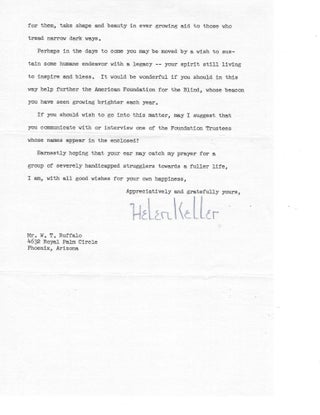 Helen Keller Writes That "Good Deeds Are Angels" in Moving Letter