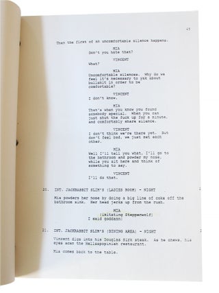 Extremely Rare Production Final Draft Script of Tarantino's Pulp Fiction, A Year Before the Film's Release