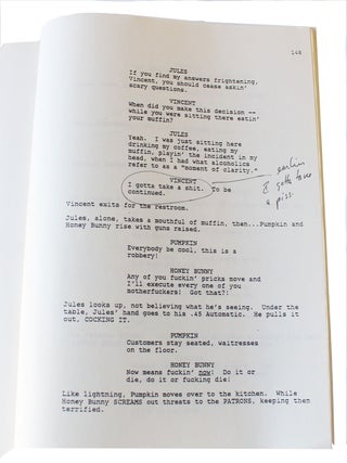 Extremely Rare Production Final Draft Script of Tarantino's Pulp Fiction, A Year Before the Film's Release