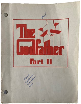Item #16325 The Godfather Part II - Original Movie Script Screenplay 1973. Francis Ford Coppola