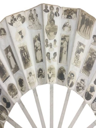 Wellesley College Student Fan Album with Photographic Portraits and Collegiate Insignia, circa 1900