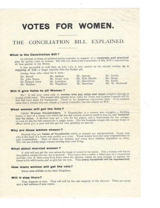 Item #16393 “By their pluck and perseverance” Men’s League supports Women’s Suffrage....