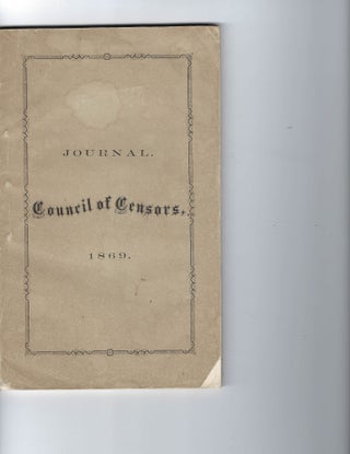 Item #16435 First petition for women's suffrage in Vermont, Journal of the Council of Censors of...