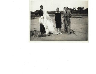 Item #16476 Very early photo of woman parachuter, c. 1910s. 1910 woman parachuter