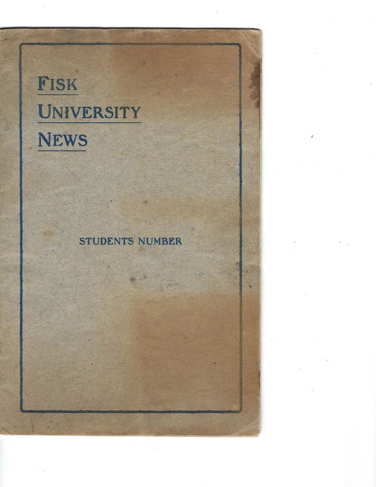 Item #16693 African American Education HBCU: Fisk University News 1916. HBCU Fisk University.