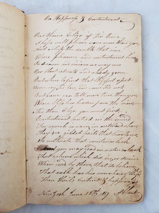1827 - Album of Handwritten Poems and Essays on Friendship and Womanhood