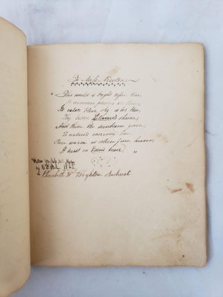 Young Women Handwritten Friendship album - 1825-1894