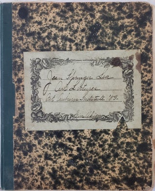 Item #16766 Woman Professor at Girls' Academy in Cincinnati, Ohio 1889 Handwritten Notebook on...