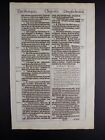 Item #16769 1611 King James Bible Leaf Page: The Book Of Luke 13:15-15:1, "The Narrow Gate" King...
