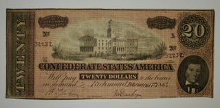 Item #16792 1864 Confederate States 20 dollar Note. Civil War Confederate Note