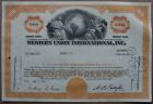 Western Union International, Stock Certificate. Stock Certificate Western Union.