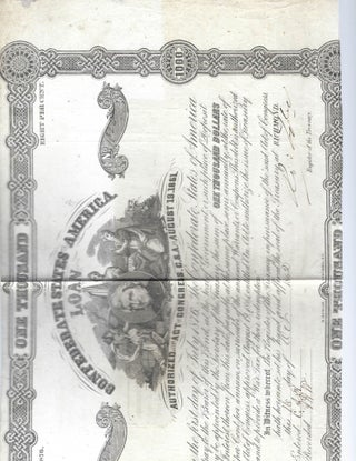 Item #16798 Last Confederate States of America $ 1000 loan Certificate- Richmond - General...