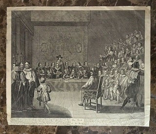 Item #16842 Original Engraving- The Trial of the King Charles I - First Edition - circa 1649....
