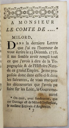 Buddhism: Scarce Early Example of the Introduction of Eastern Thought To Europe, Le Philosophe Indien, 1760