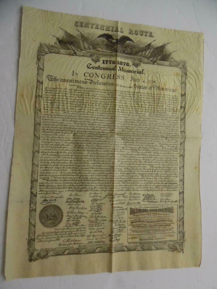 Item #16870 Early Declaration of Independence Printing. Congress Declaration of Independence.