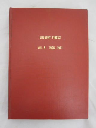Gregory Pincus Archive of 54 Rare Bound Offprints of Fertility Research Related to is Discovery. Gregory Pincus.