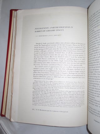 Gregory Pincus Archive of 54 Rare Bound Offprints of Fertility Research Related to is Discovery of the First Oral Contraceptive Pill (1926-1971)