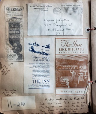 Scrapbook from Woman Student at Teacher's College in PA, 1936-1937