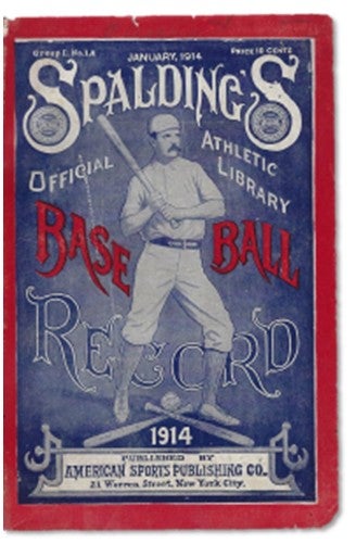 Item #16982 1914 Spalding's Official Baseball Record Book Guide Original Reach's. Book Guide 1914 Official Baseball.